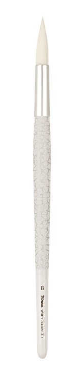 Кисть синтетика №8 круглая Pinax "WHITE TAKLON 314" 606x758