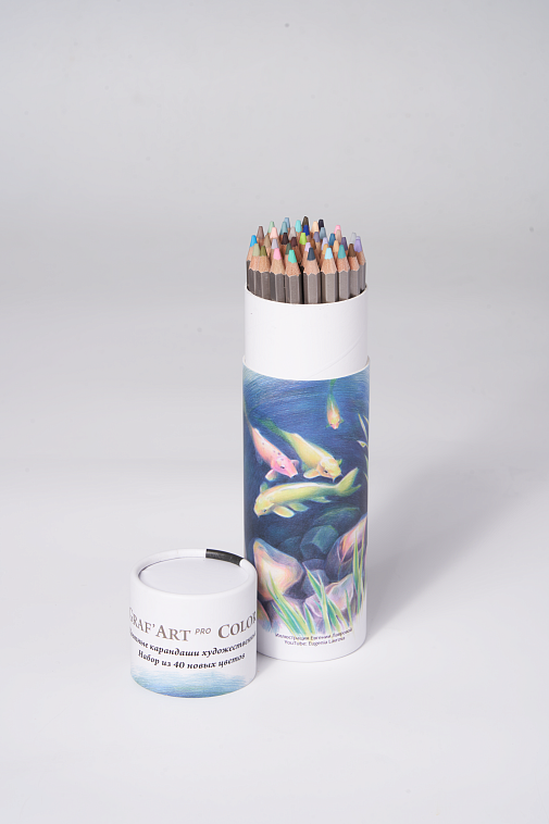 Набор карандашей цветных Малевичъ "GrafArt PRO" 40 новых цветов, 2 издание 606x758