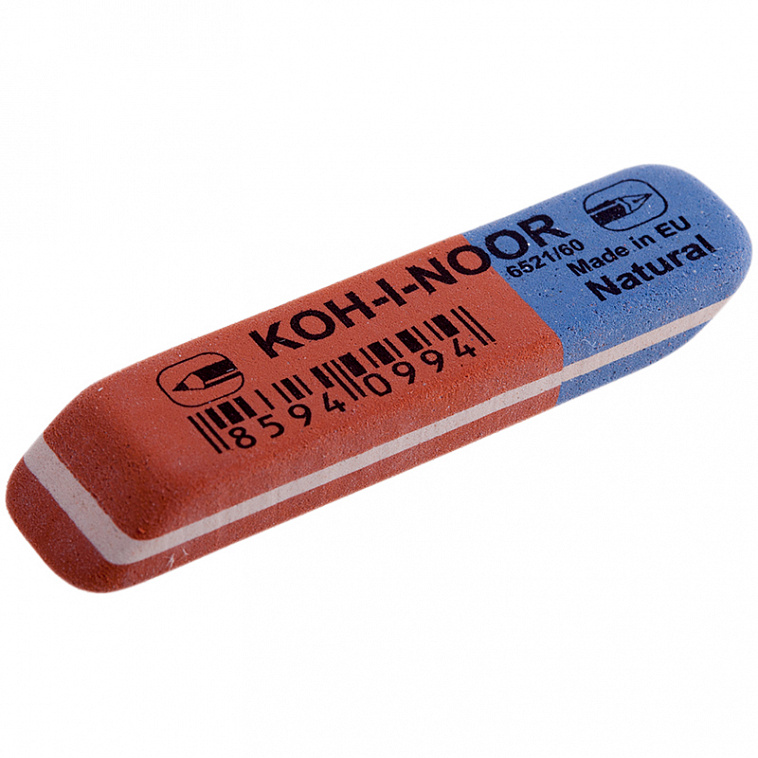 Ластик KOH-I-NOOR комбинированный для чернил и туши 60*13 мм