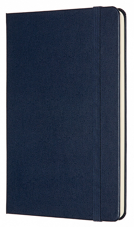 Записная книжка нелинованная Moleskine "Classic" Medium 11,5х18 см 240 стр, твердая обложка синяя