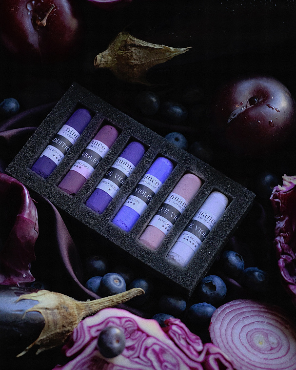 Набор пастели сухой nuance., The Color Purple, 6 шт (фиолетовые) 606x758