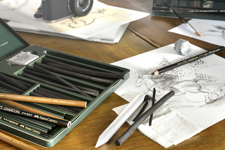 Уголь пресованный Faber-castell "Pitt Monochrome"