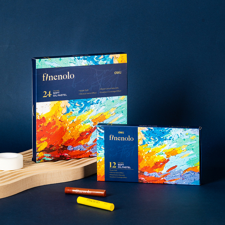 Набор пастели масляной Finenolo 12 цветов в картонной упаковке
