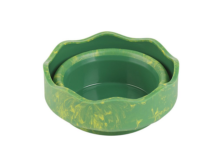 Стакан для воды Faber-Castell "Clic&Go", складной, зеленый мрамор 606x758