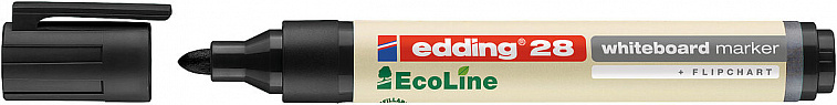Маркер перманентный Edding "28" EcoLine 1,5-3 мм со скошенным наконечником, черный