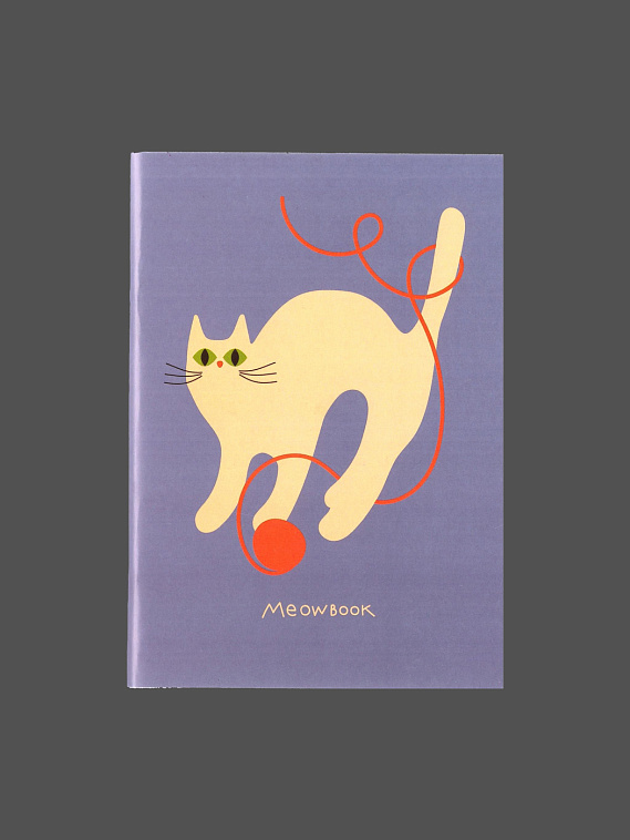 Блокнот нелинованный "Мяубук голубой" А6 606x758