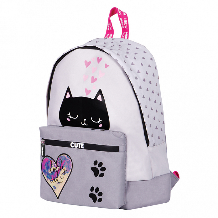 Рюкзак Berlingo Nice "Cute kitty" 40*29*16 см, 1 отделение, 1 карман, уплотненная спинка