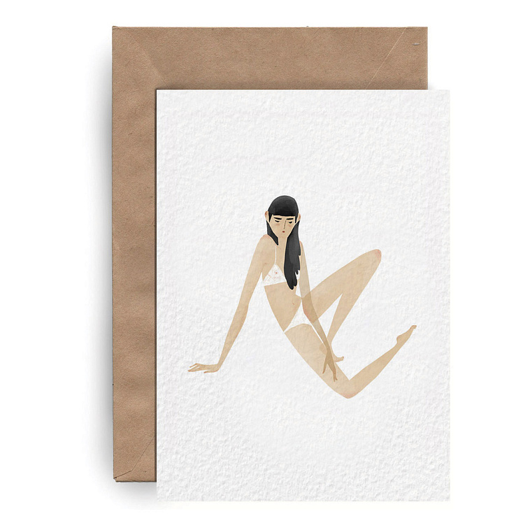 Открытка Yetti The girl 606x758