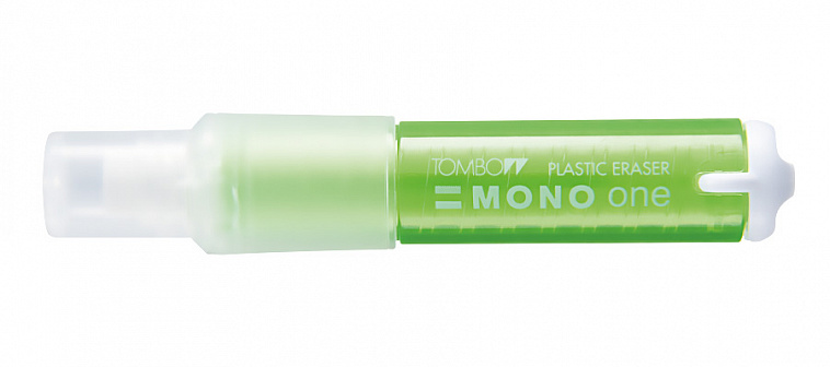 Ластик-карандаш Tombow "Mono one" корпус прозрачный, зеленый 