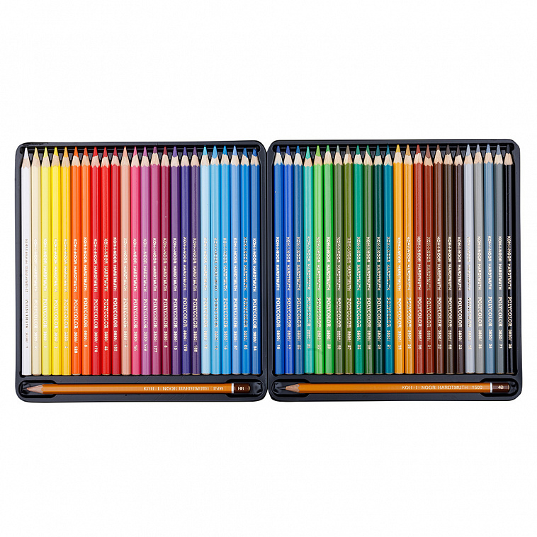 Набор карандашей цветных Koh-I-Noor "Polycolor 3836" 48 цв., заточен.+ точилка+2 ч/гр. кар.