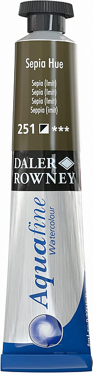 Акварель Daler-Rowney "AQUAFINE" в тубе 8 мл, сепия 606x758