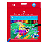 Набор карандашей акварельных Faber-castell "Рыбки" 24 цв + кисточка  1