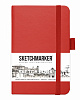 Блокнот для зарисовок Sketchmarker 9х14 см 80 л 140 г, твердая обложка Красный 1