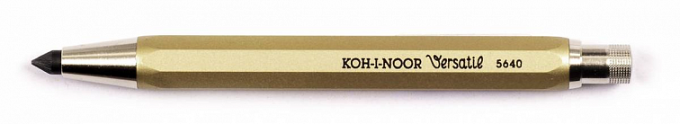 Карандаш цанговый Koh- I-Noor "Versatil" 5,6 мм с точилкой, золотой корпус