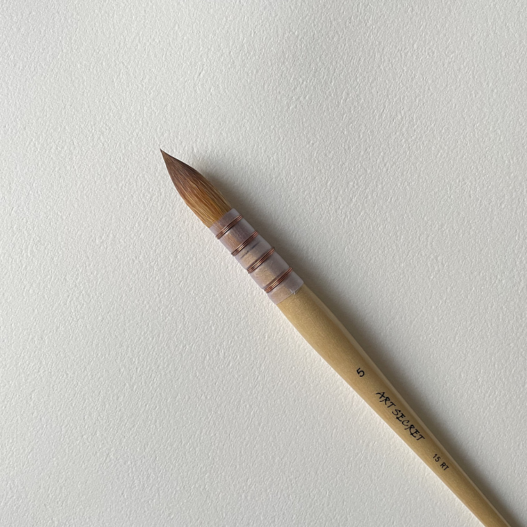 Кисть синтетика Taklon 5 Art Secret, короткая ручка, французское крепление, 15RT 606x758