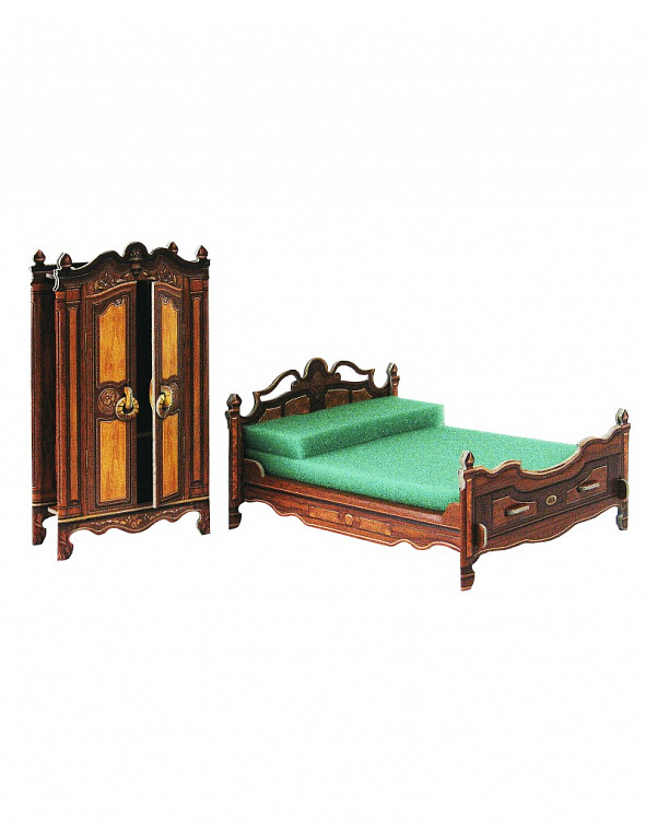 Объемный пазл, коллекционный набор мебели "Спальня"