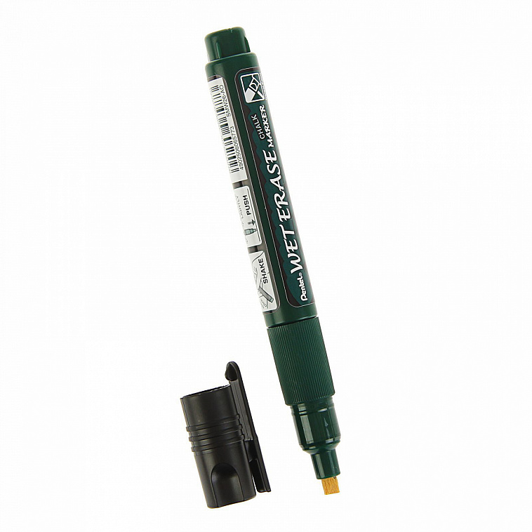 Маркер на водной основе, двусторонний Pentel "Wet Erase Marker" 2 мм/ 40 мм, черный