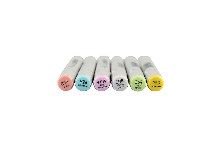 Набор маркеров Sketchmarker "Classic Pastel Set" 6 цветов в картонной упаковке 606x758