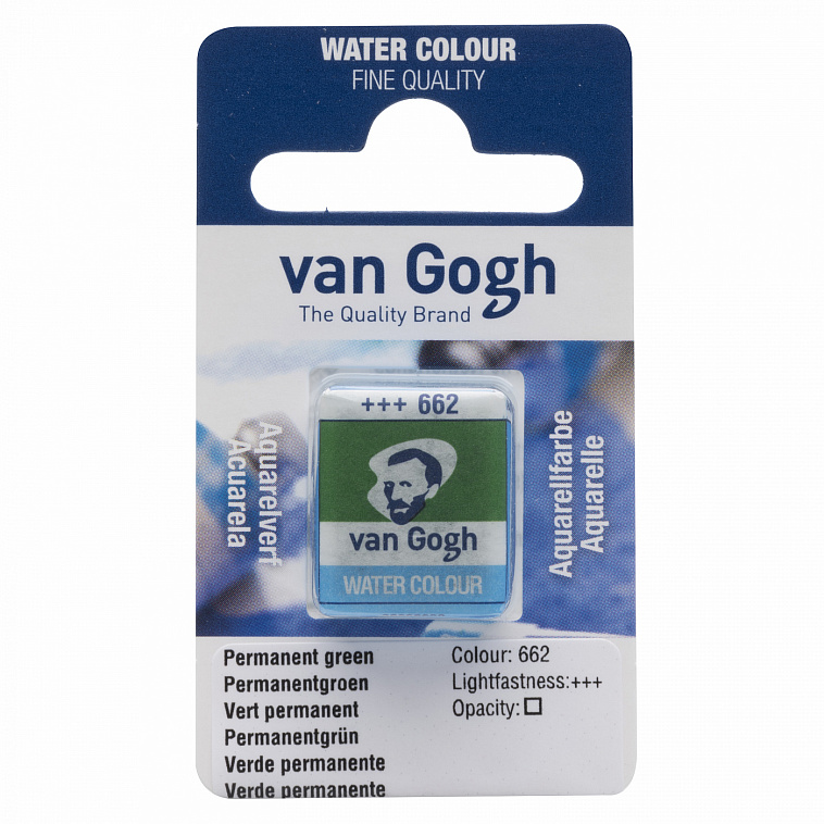 Акварель Talens "Van Gogh" в кювете Зеленый устойчивый 606x758
