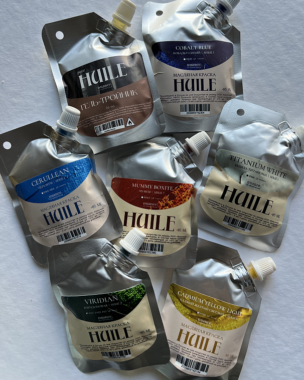 Набор масляных красок nuance Хокусай 6 цветов по 46 мл + гель-тройник, в металле 606x758