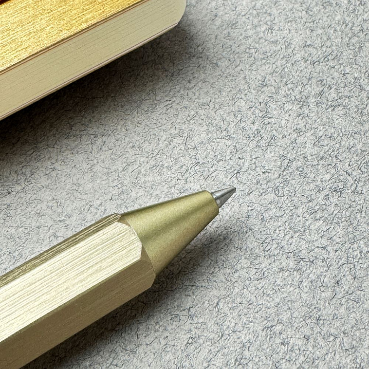 Ручка мультисистемная Rhodia, 3в1 (черн+красн+кар 0,5), корпус Золото 606x758