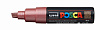 Маркер UNI "POSCA" PC-8K, до 8,0 мм, наконечник скошенный, цвет красный металлик
