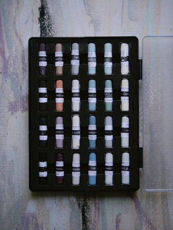 Набор пастели сухой nuance., 24 Shades Of Grey, 24 шт, в кейсе 606x758