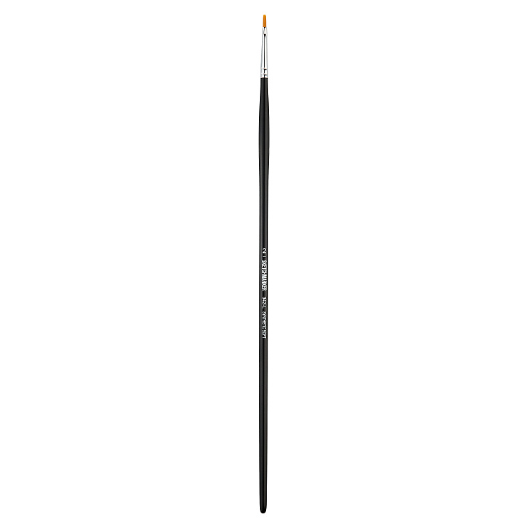 Кисть синтетика мягкая №2 плоская Sketchmarker "342" ручка длинная 606x758