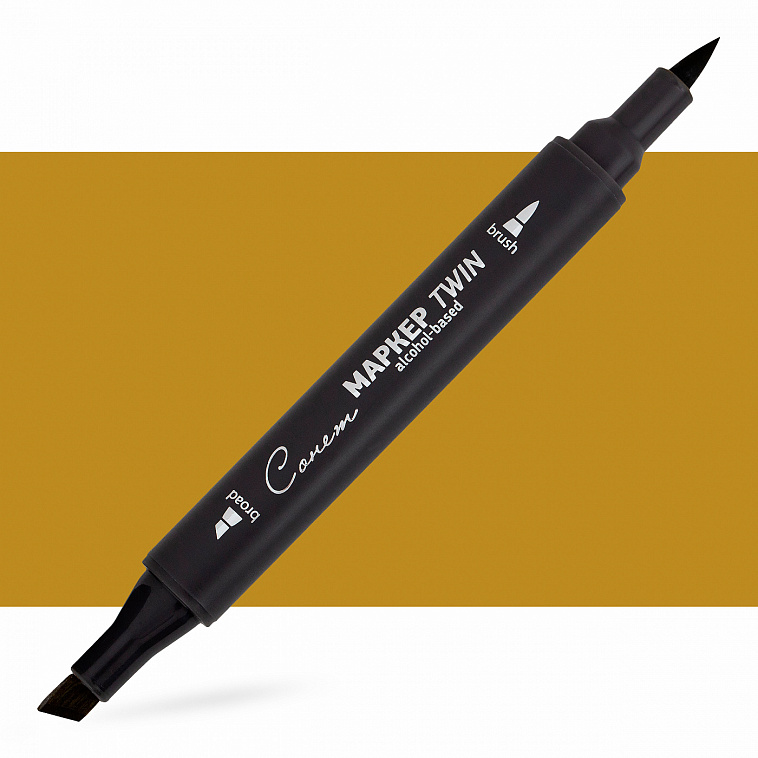 Маркер спиртовой Сонет "TWIN Brush" Оливково-желтый 606x758