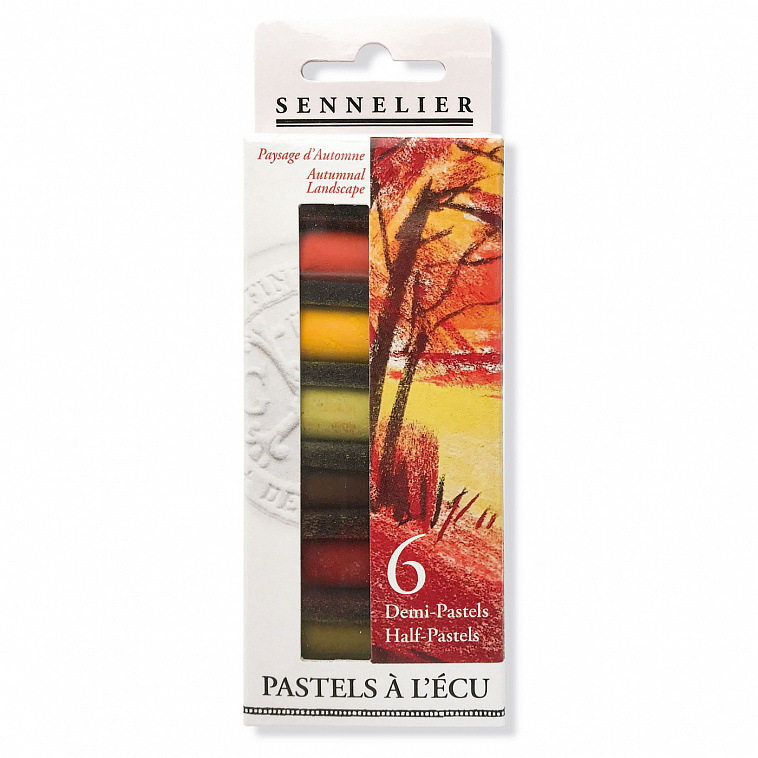 Набор сухой пастели Sennelier "A LECU" 6 цв 1/2, Осенний пейзаж, в картонной коробке