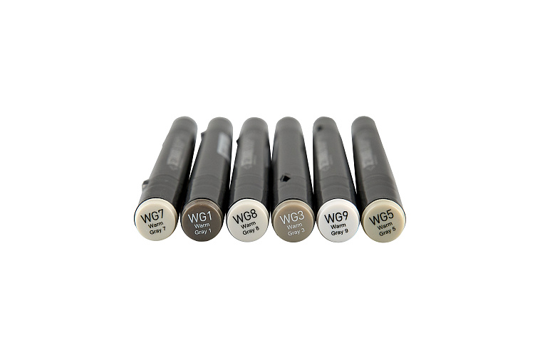 Набор маркеров Sketchmarker "Brush Pro Warm Gray Set" 6 цветов в картонной упаковке 606x758