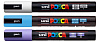 Набор маркеров POSCA PC-5M, 3 шт, белый/голубой/сиреневый, в блистере 1