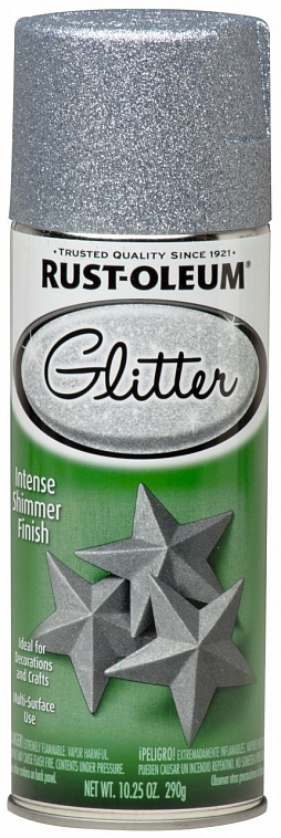Краска спрей Rust-oleum с мерцающими частицами 0,291 кг Серебро