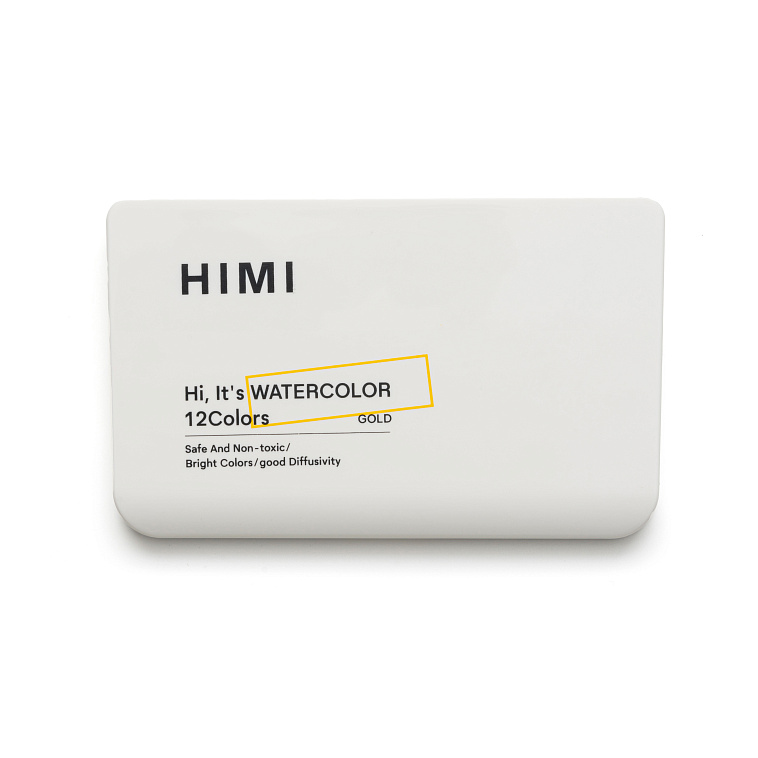 Набор акварели HIMI "Металлик", 12 цветов, оттенки GOLD 606x758
