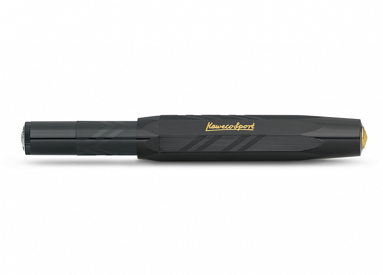 Ручка перьевая Kaweco CLASSIC Sport Guilloche, чернила синие, корпус черный 606x758
