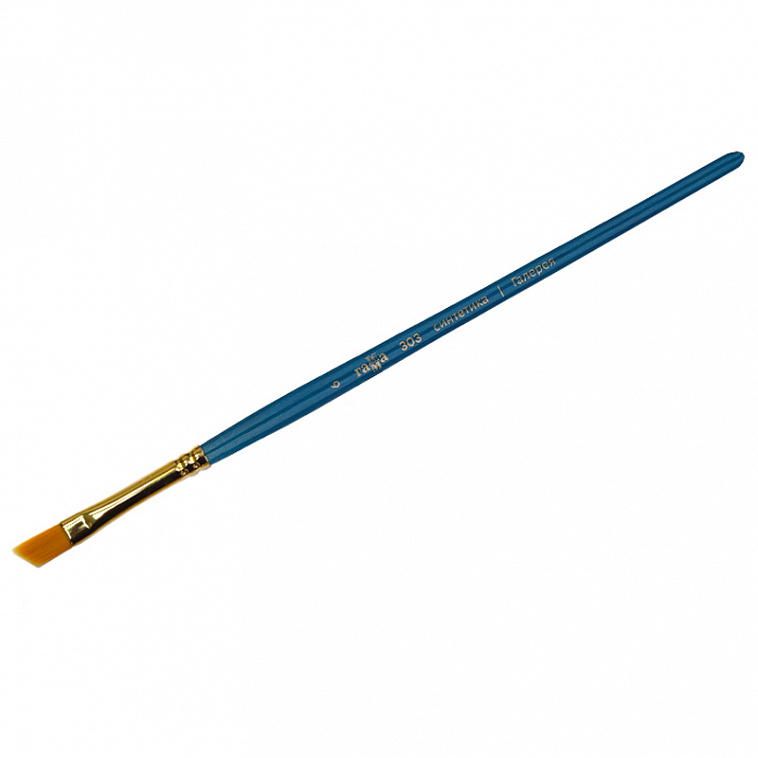 Кисть синтетика №6 скошенная Гамма "Галерея" короткая ручка 606x758