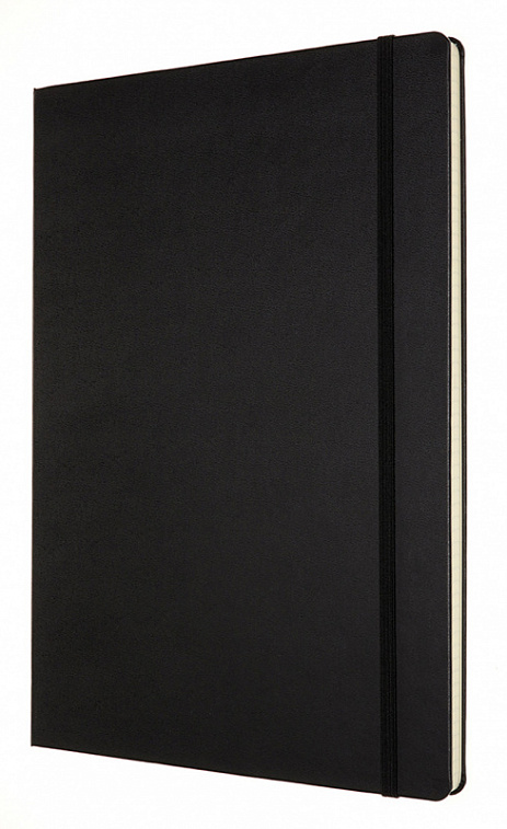 Записная книжка в клетку Moleskine "Classic" 21х30 см 192 стр, твердая обложка черная