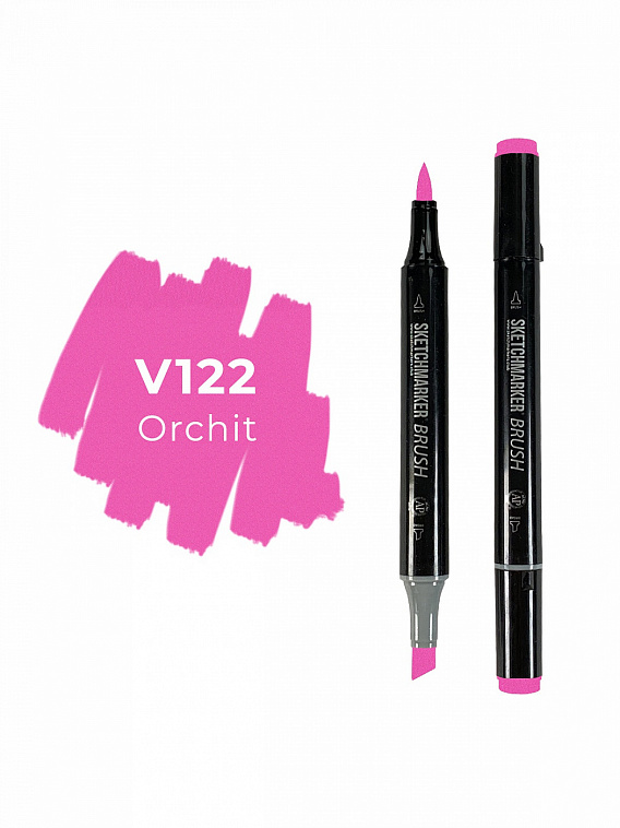 Маркер двухсторонний на спиртовой основе Sketchmarker Brush Цвет Орхидея 606x758