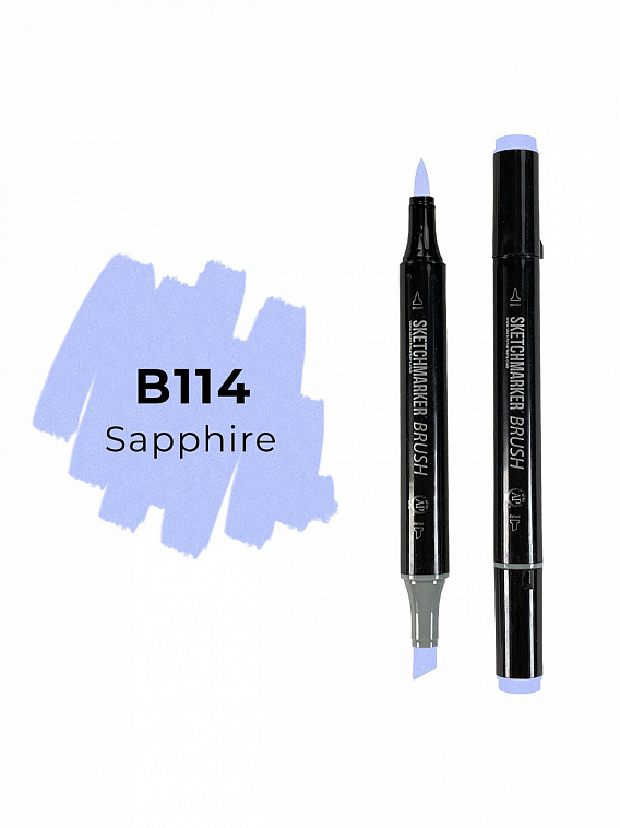 Маркер двухсторонний на спиртовой основе Sketchmarker Brush Цвет Сапфир 606x758
