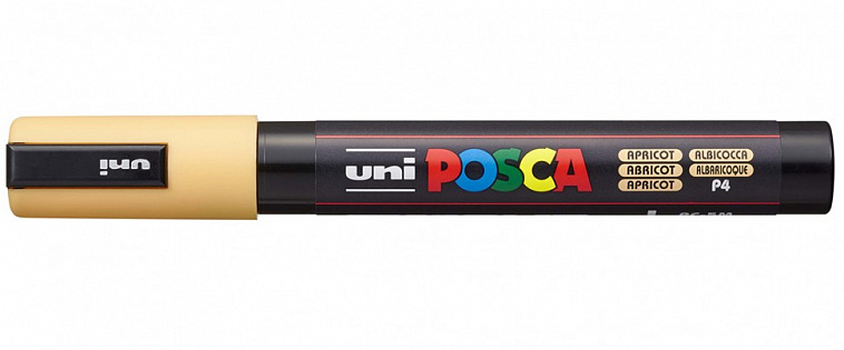 Маркер UNI "POSCA" PC-5M, 1,8-2,5 мм, наконечник пулевидный, цвет абрикосовый 606x758