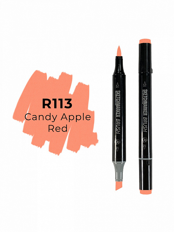 Маркер двухсторонний на спиртовой основе Sketchmarker Brush Цвет Красное яблоко в карамели 606x758
