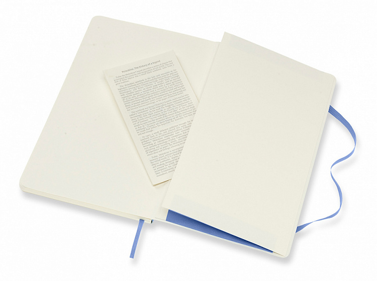 Записная книжка в линейку Moleskine "Classic Soft" Large 13х21 см 192 стр., обложка мягкая голубая г