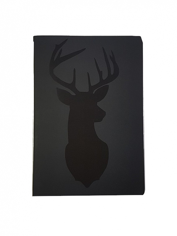 Скетчбук с черной бумагой Black Bunny "Black Pro" Олень А6 64 л 100 г 606x758