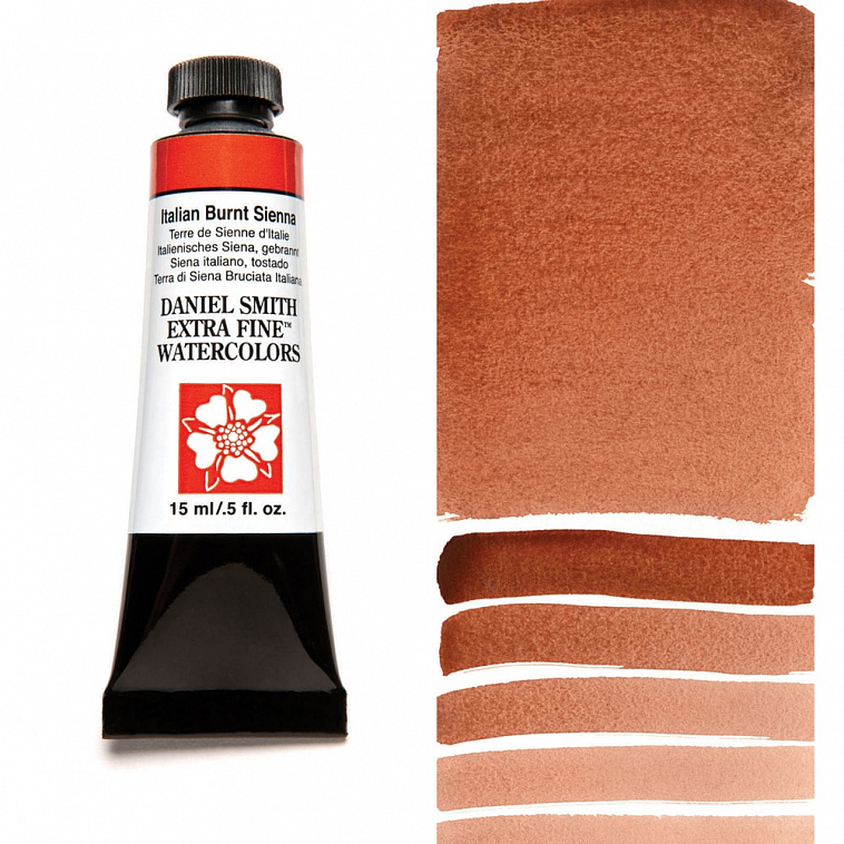 Акварель Daniel Smith в тубе 15 мл Сиена итальянская/Italian Burnt Sienna (PBr7)  606x758