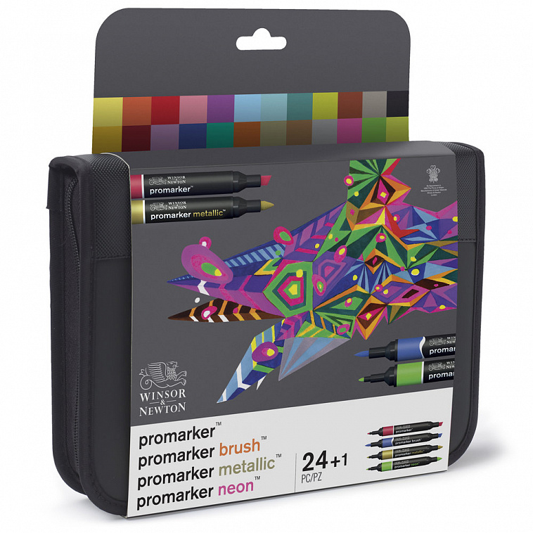 Набор маркеров ProMarker 24 цвета ассорти, в пенале