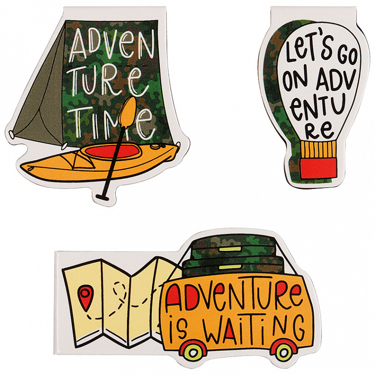 Закладки магнитные для книг MESHU "Adventure" 3 шт