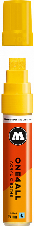 Маркер акриловый Molotow "627HS" ONE4ALL 15 мм Жёлтый 606x758