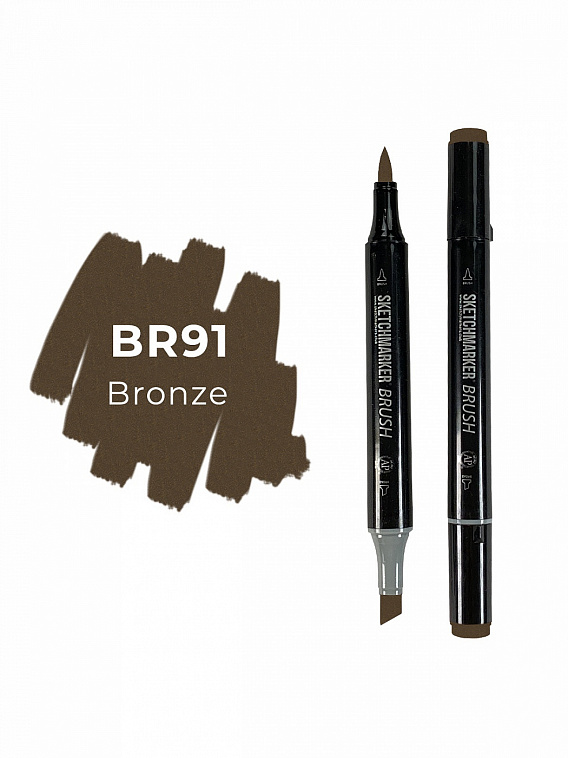 Маркер двухсторонний на спиртовой основе Sketchmarker Brush Цвет Бронзовый 606x758