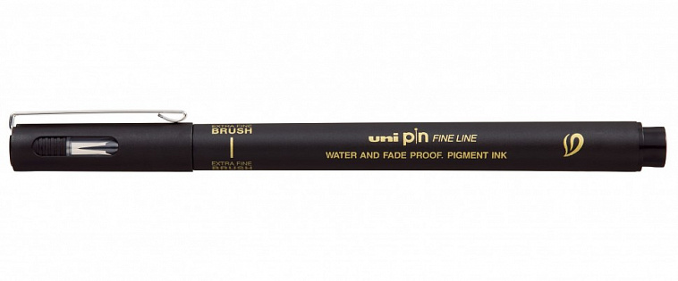 Линер UNI PIN brush 500 (S) кисть, чёрный 606x758
