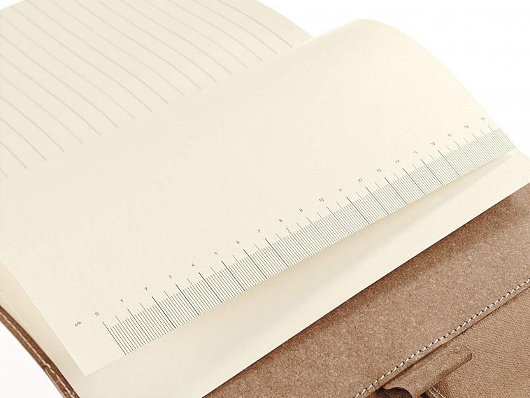 Блокнот в линейку SenseBook "Flap" S 9x14 см, композиционная кожа